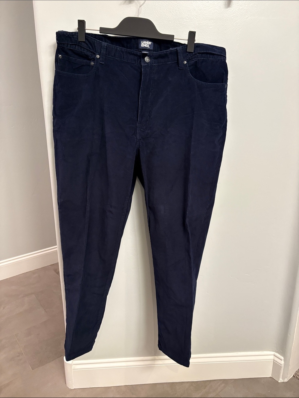 Lands' End Men's Dark Navy Corduroy Pants